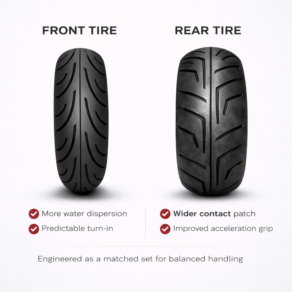 180/55-17 MMT® Rear Back Motorcycle Tire 180/55ZR17 + FREE 120/70-17 FRONT TIRE!