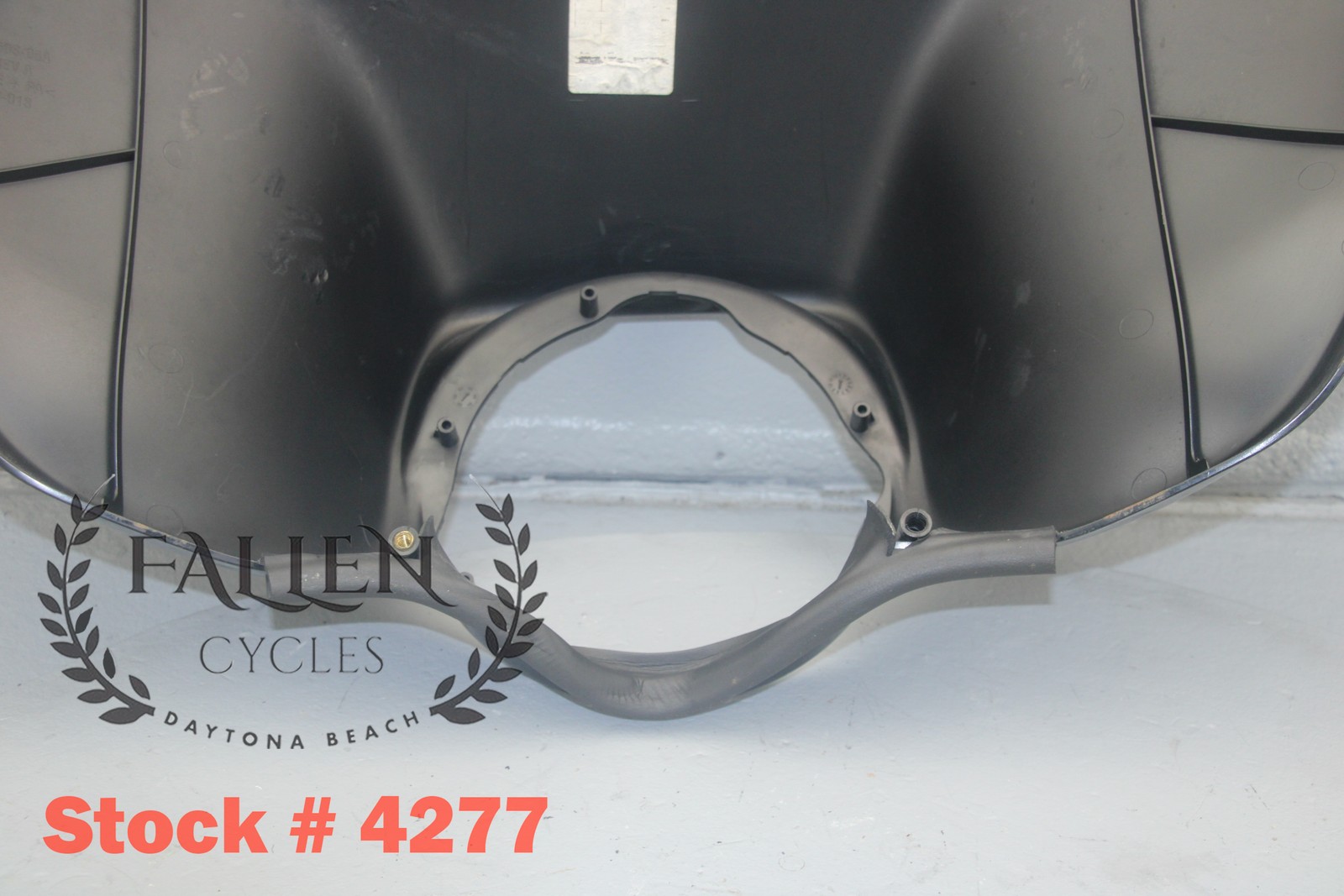 2008 Harley Electra Glide Front Outer Fairing VIVID BLACK SILVER STRIPES #4277