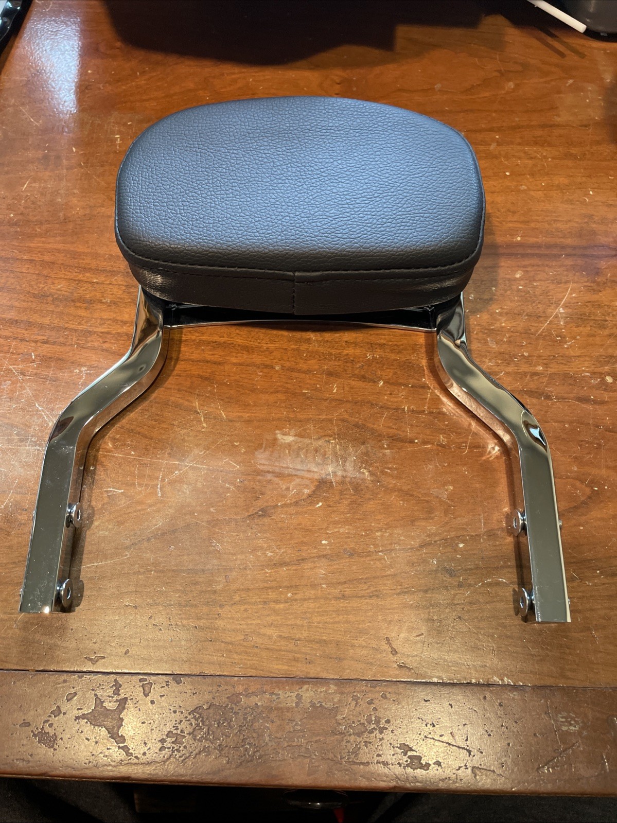 New Motorcycle Sissy Bar Passenger Back Rest Chrome And Black Sold Steel Heavy
