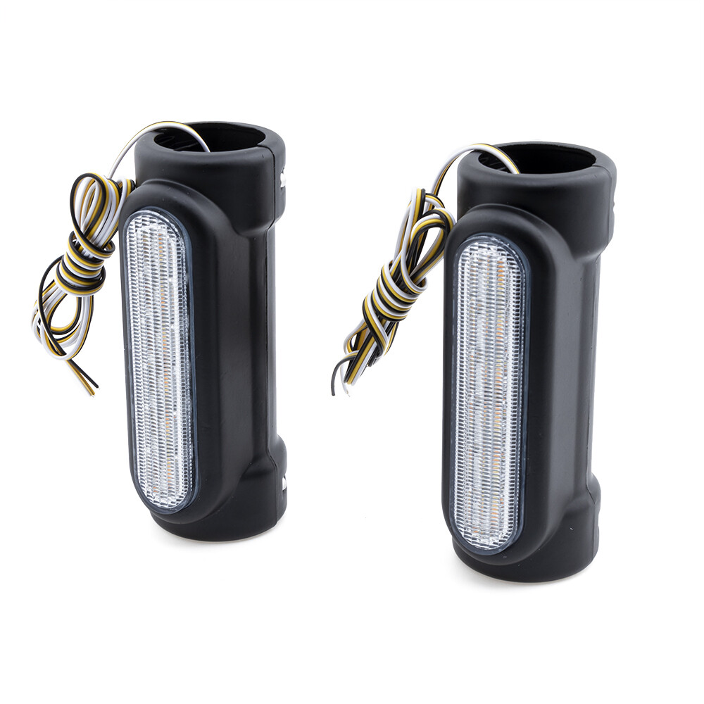 1.25” 32mm Highway Engine Guard Crash Bar LED Turn Signal DRL Light For Harley