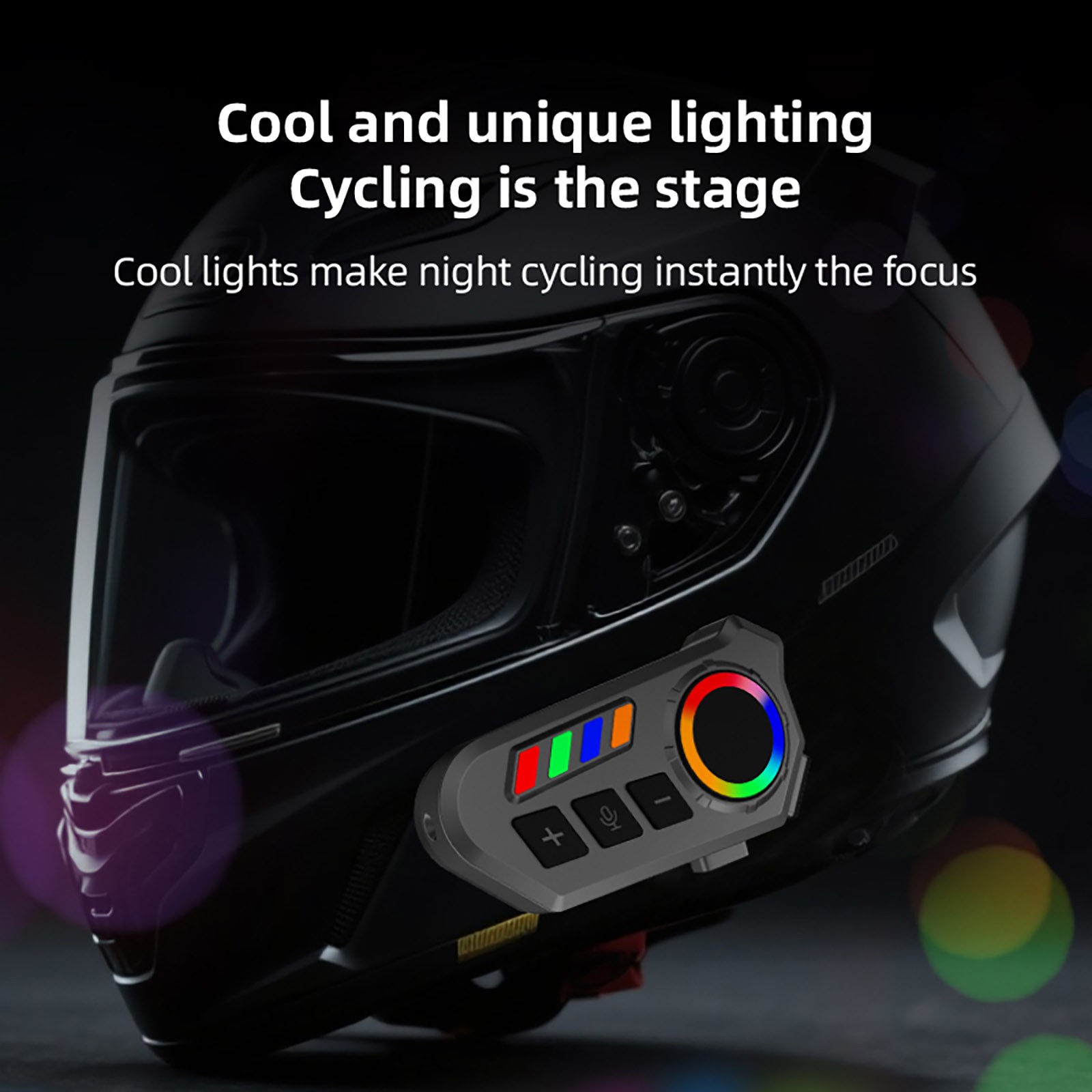 Motorcycle Helmet Headset 400mAh Battery BT6.0 IP65 Waterproof Hands-Free Voice