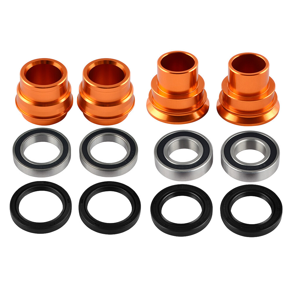 Front Rear Wheel Spacers Bearings For KTM 125 250-500 XC-W/EXC/EXC-F 2017-2023