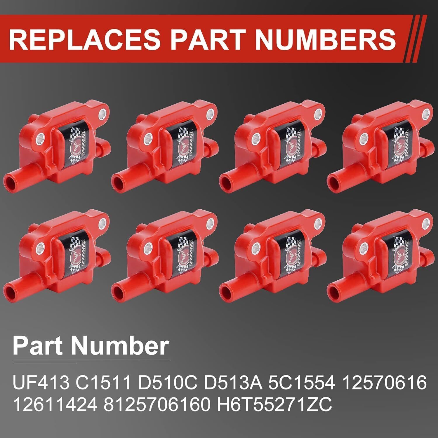 8 Engine Ignition Coil Pack For Chevrolet GMC Buick 5.3/6.0/6.2L UF413 7805-1218