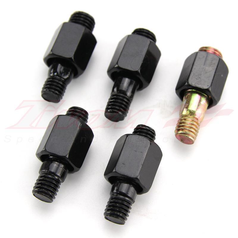 Motorcycle Universal Metal Black Side Rear View Mirrors 8MM 10MM Blade Bobber US