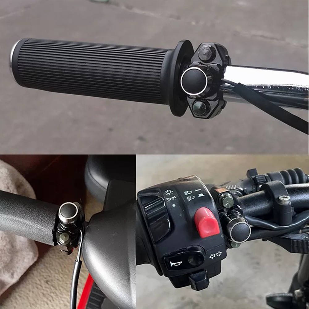 12V Motorcycle Switch Horn Handlebar Mount Push Button Momentary Start Universal