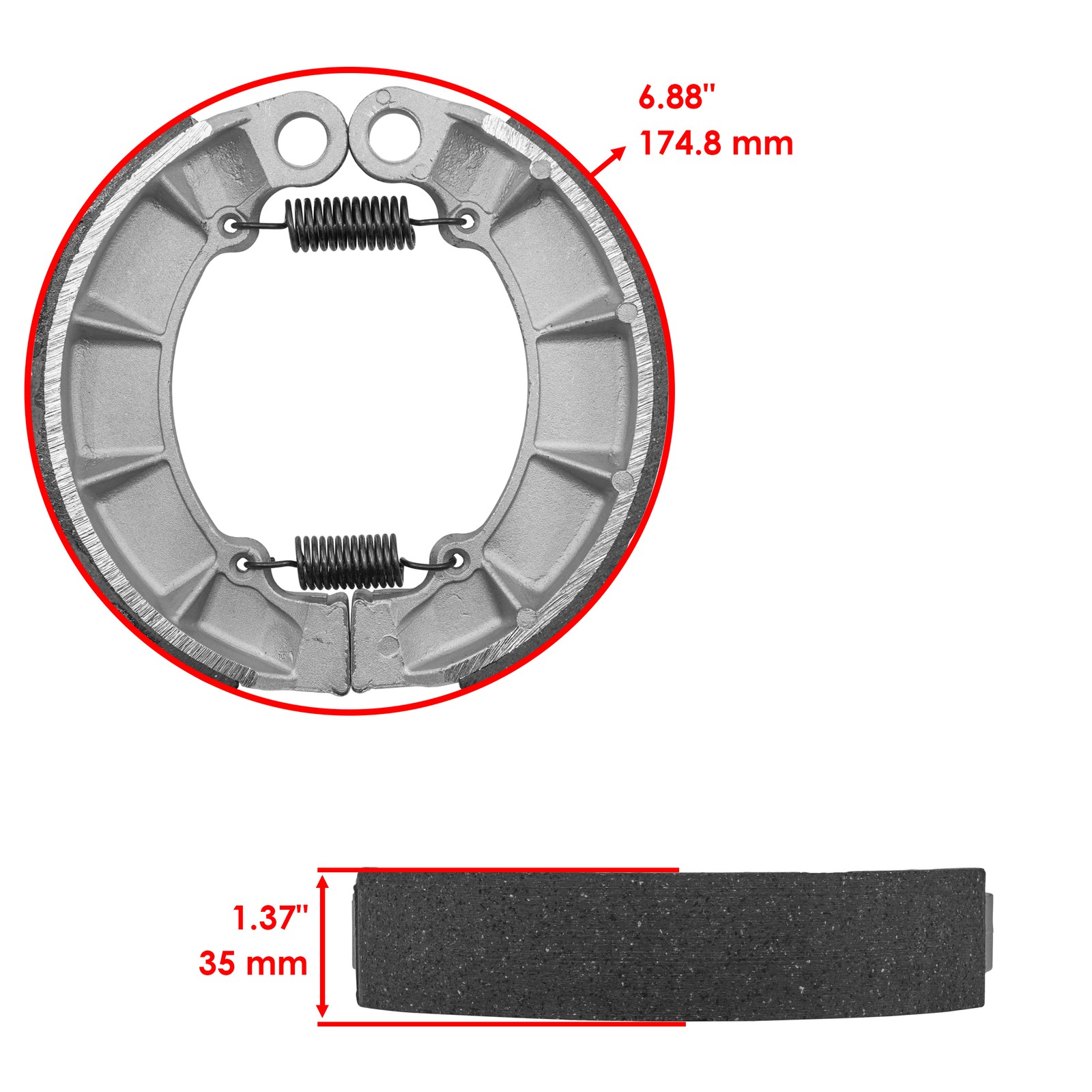 Front Brake Pads Rear Brake Shoes for Honda VT750C Shadow Ace750 Deluxe 02 03