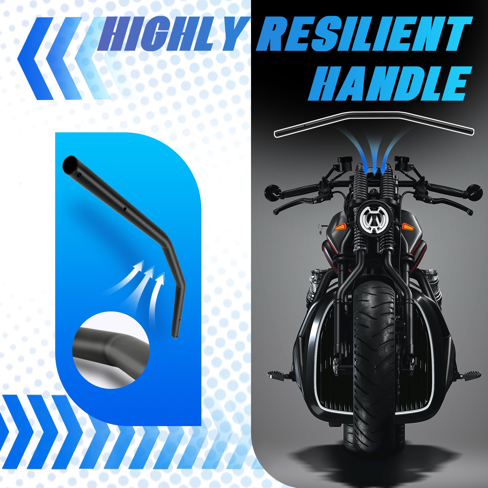 7/8″ 22mm Handlebar Drag Straight Bar Black Iron For Ducati Scrambler 1100 800