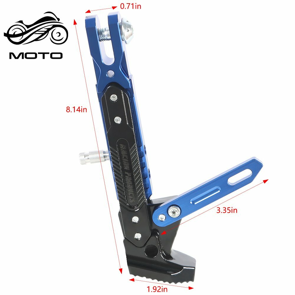 Motorcycle CNC Aluminum Alloy Kickstand Foot Side Support Kick Stand Adjustable