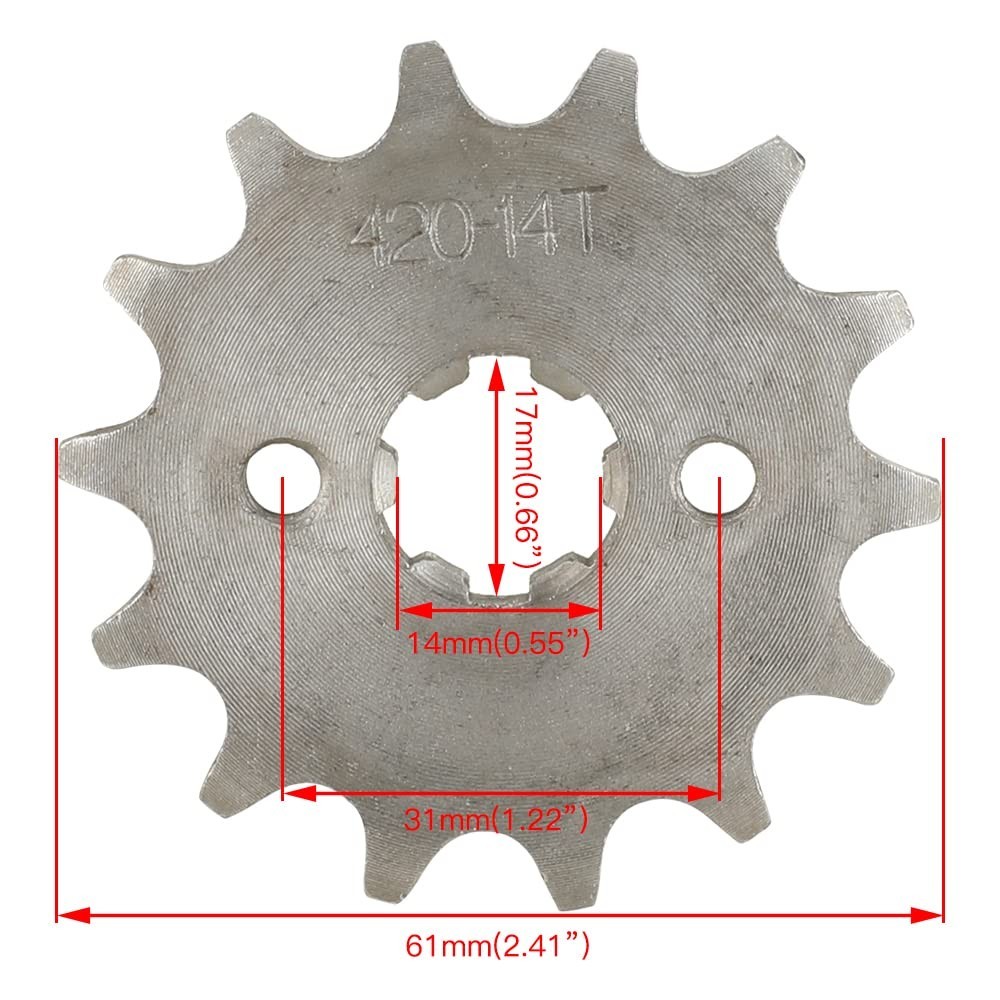 420 Engine Chain Sprocket 14T 50 70 90 110 125cc ATV Quad Dirt Bike TaoTao Sunl