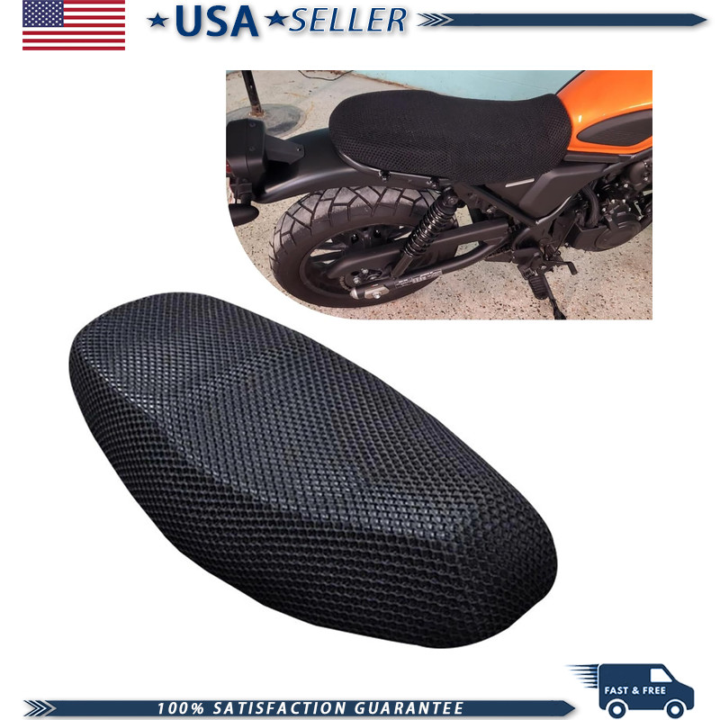 Motorcycle Scooter Moped Elastic Mesh Fabric Anti-Slip Seat Cover Cushion, Unive