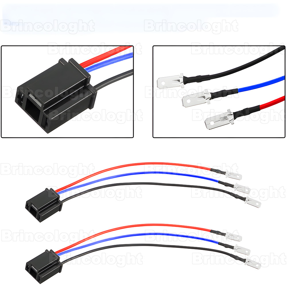 2PCS H4 9003 to 3 PIN Adapter for 5×7″ 7×6″ 4×6″ Headlights Sealed Beam Harness