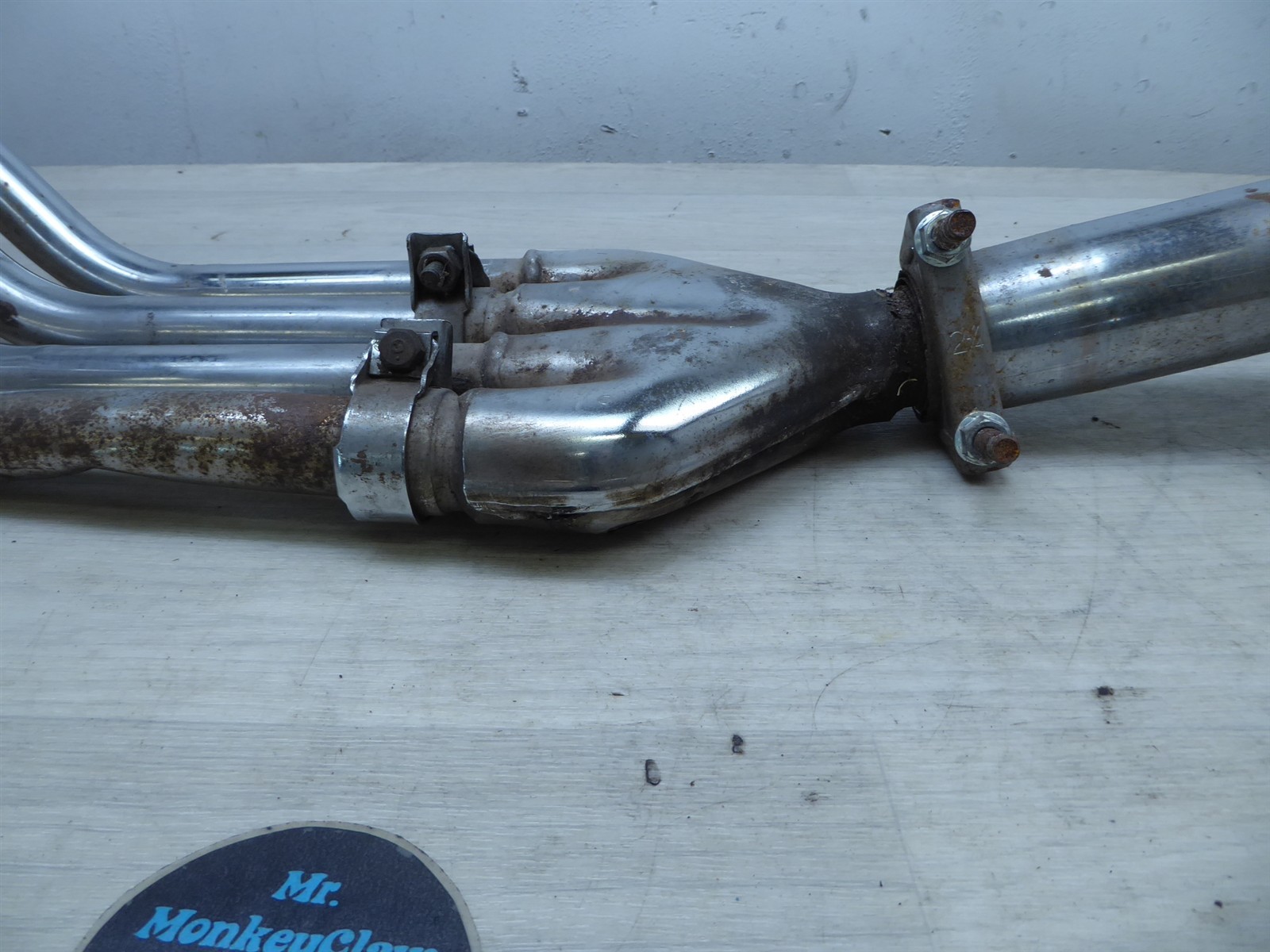 1975 Honda CB400F Four H21003. OEM 4-1 exhaust headers w/muffler