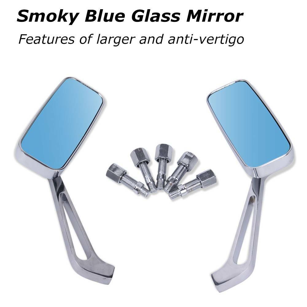 Rectangle Motorcycle Rear View Side Mirrors For Harley Street Glide Road King US