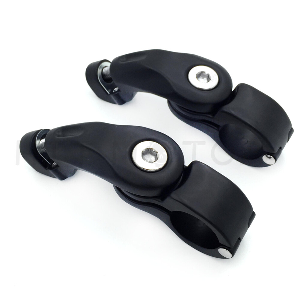 1.25″ 32mm Chrome Highway Short Angled Foot Peg Mount Kit For Harley Touring