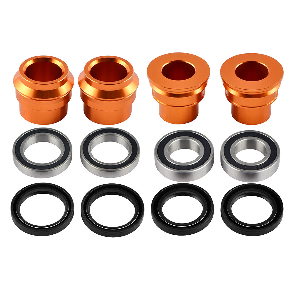 Front Rear Wheel Spacers Bearings For KTM 125 250-500 XC-W/EXC/EXC-F 2017-2023