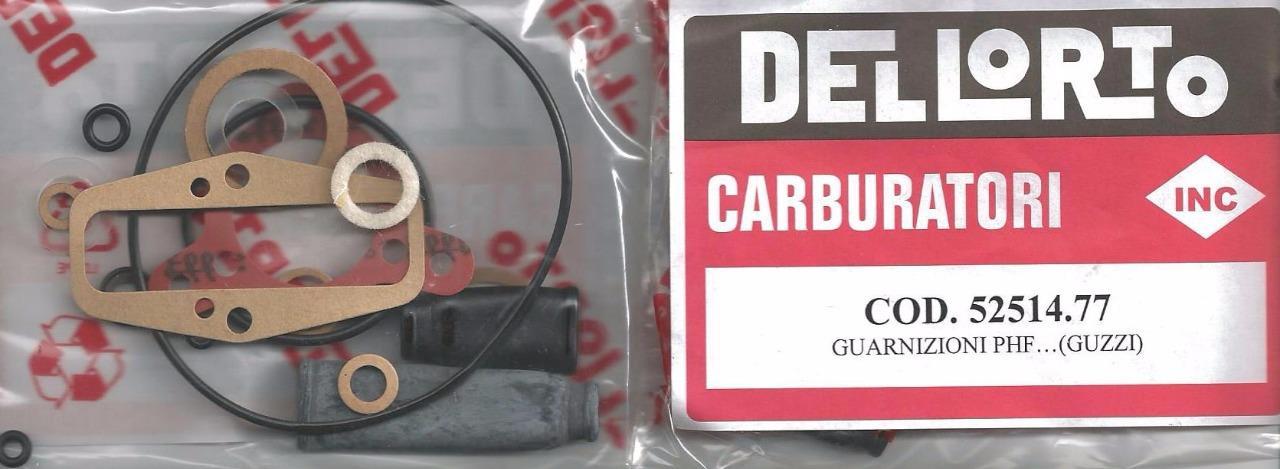 Dellorto PHF Moto Guzzi LeMans carburetor with pump on top, gasket set 52514-77