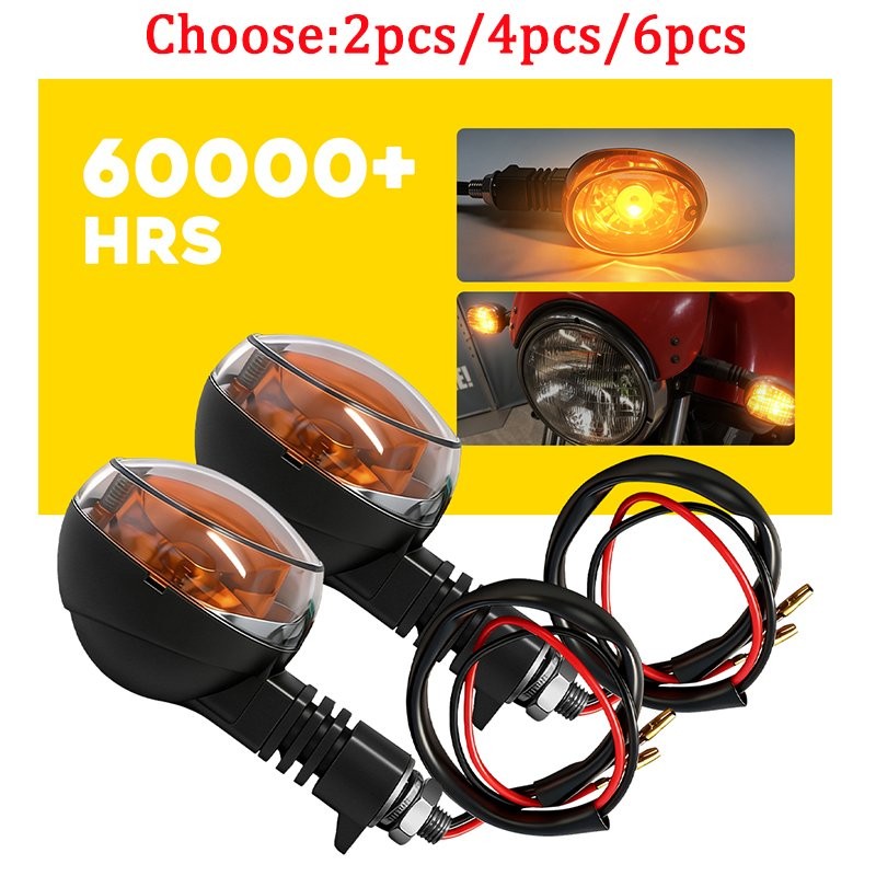 Clear Lens Pair Rear Turn Signals for Buell Blast 00 X1 99 Y0527.K Y0526.K 2-6X