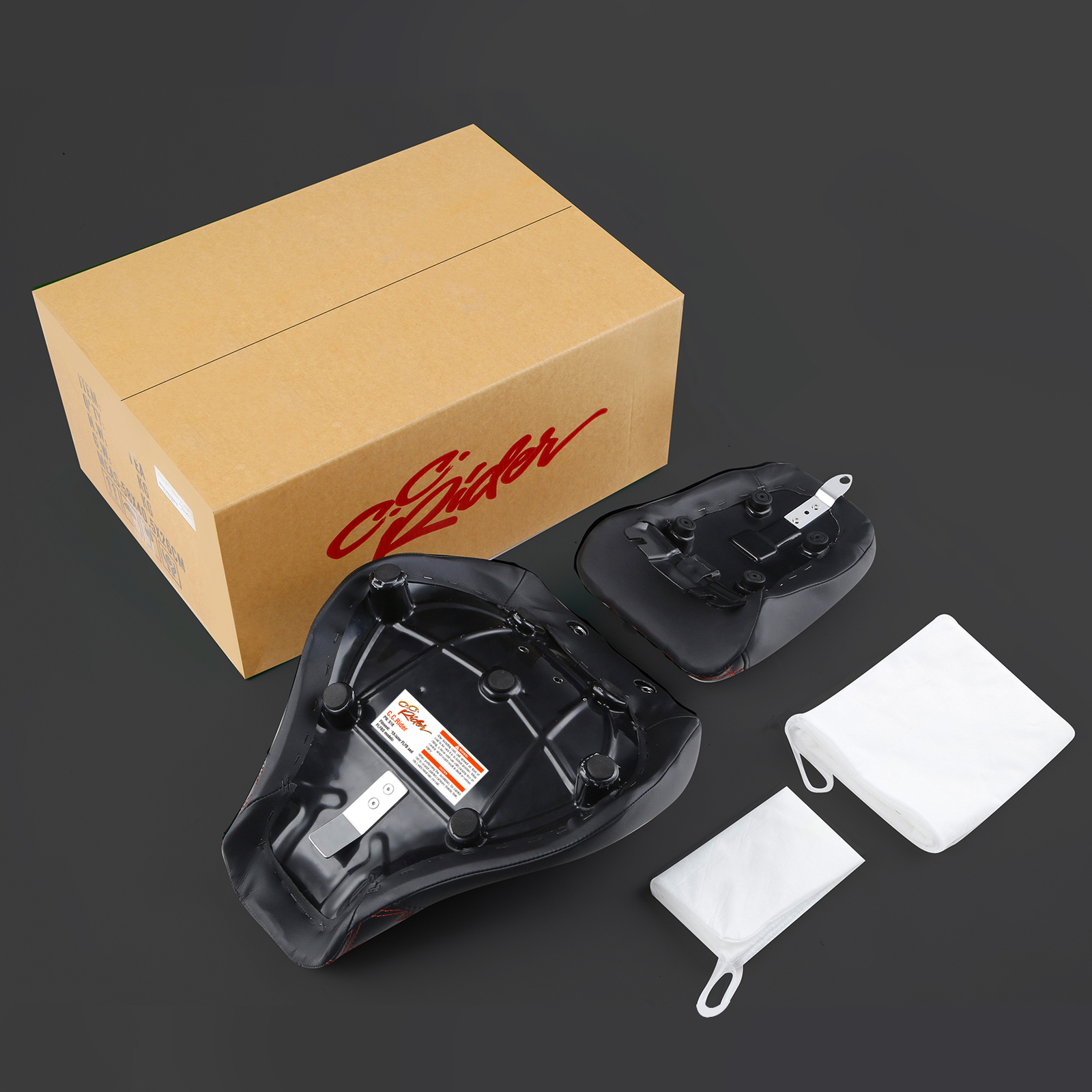 Rider Driver Passenger Seat Fit For Harley Fat Boy FLFB 114 FLFBS 2018-Up Black