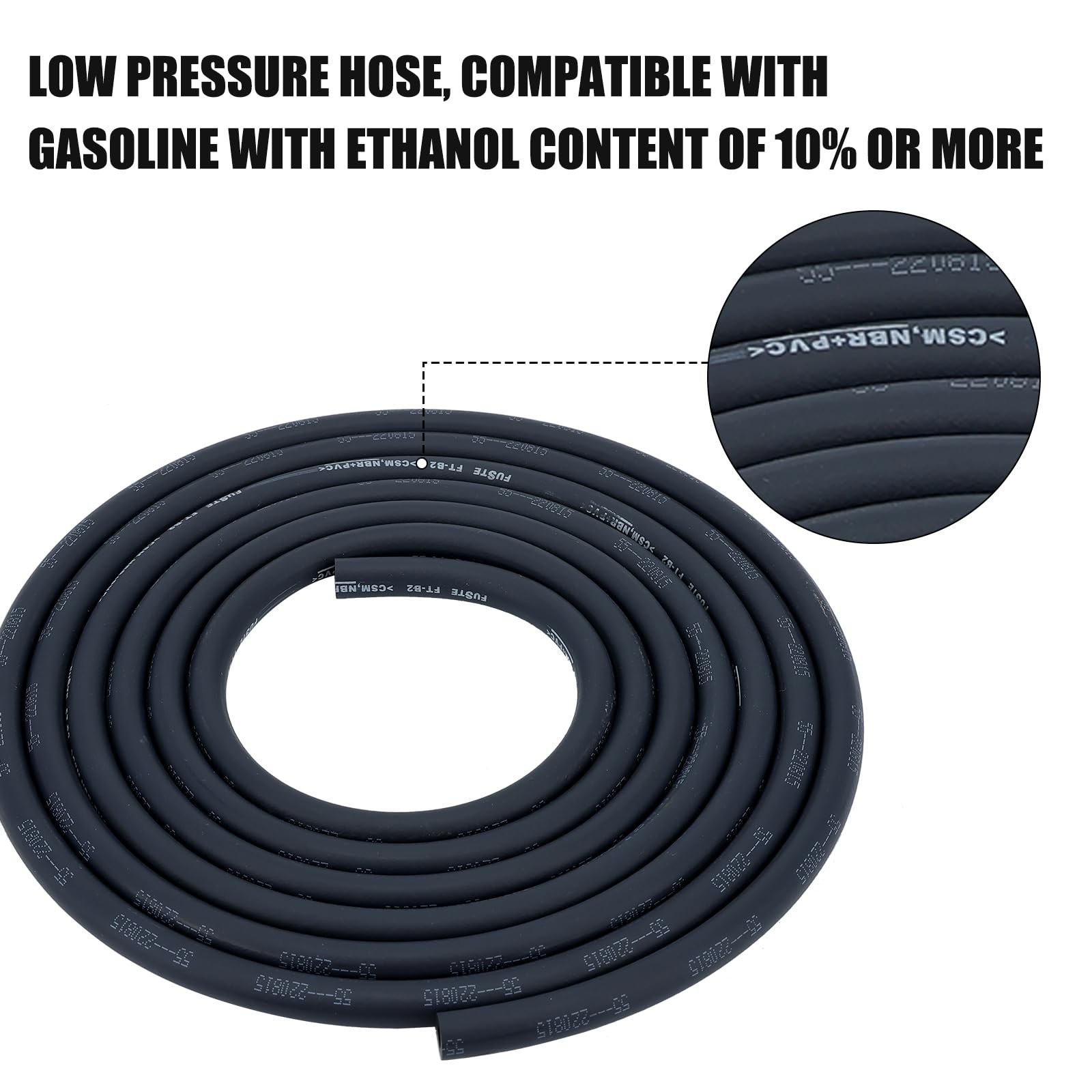 5.5mm Fuel Line 1/5 Inch Gas Tube Fuel Hose 5 Feet for ATV Quad Pit Dirt Bike Go