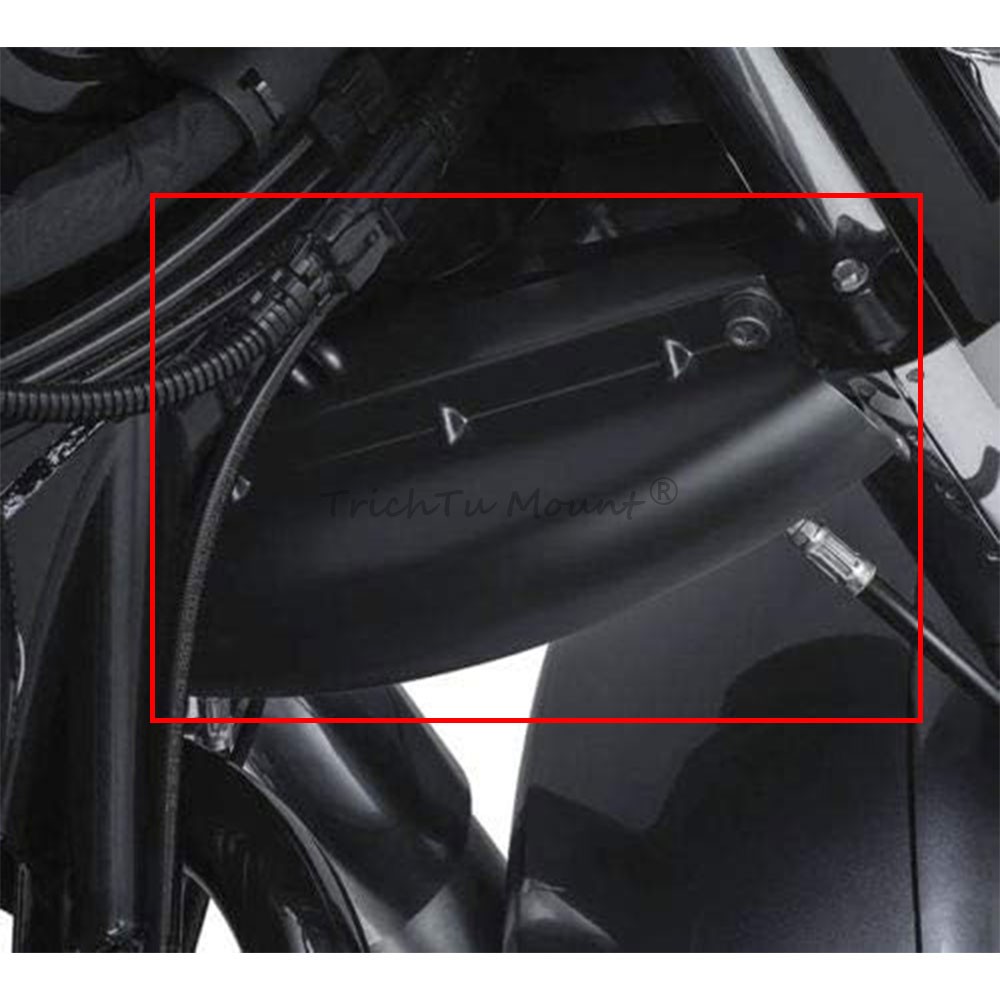 Black Lower Triple Tree Wind Deflector For Harley Road King Electra Glide 14-23