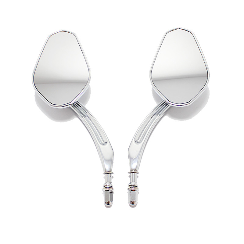 MOTORCYCLE WING MIRRORS METAL PLASTIC CHROME TAPERED FOR HARLEY HERITAGE SOFTAIL