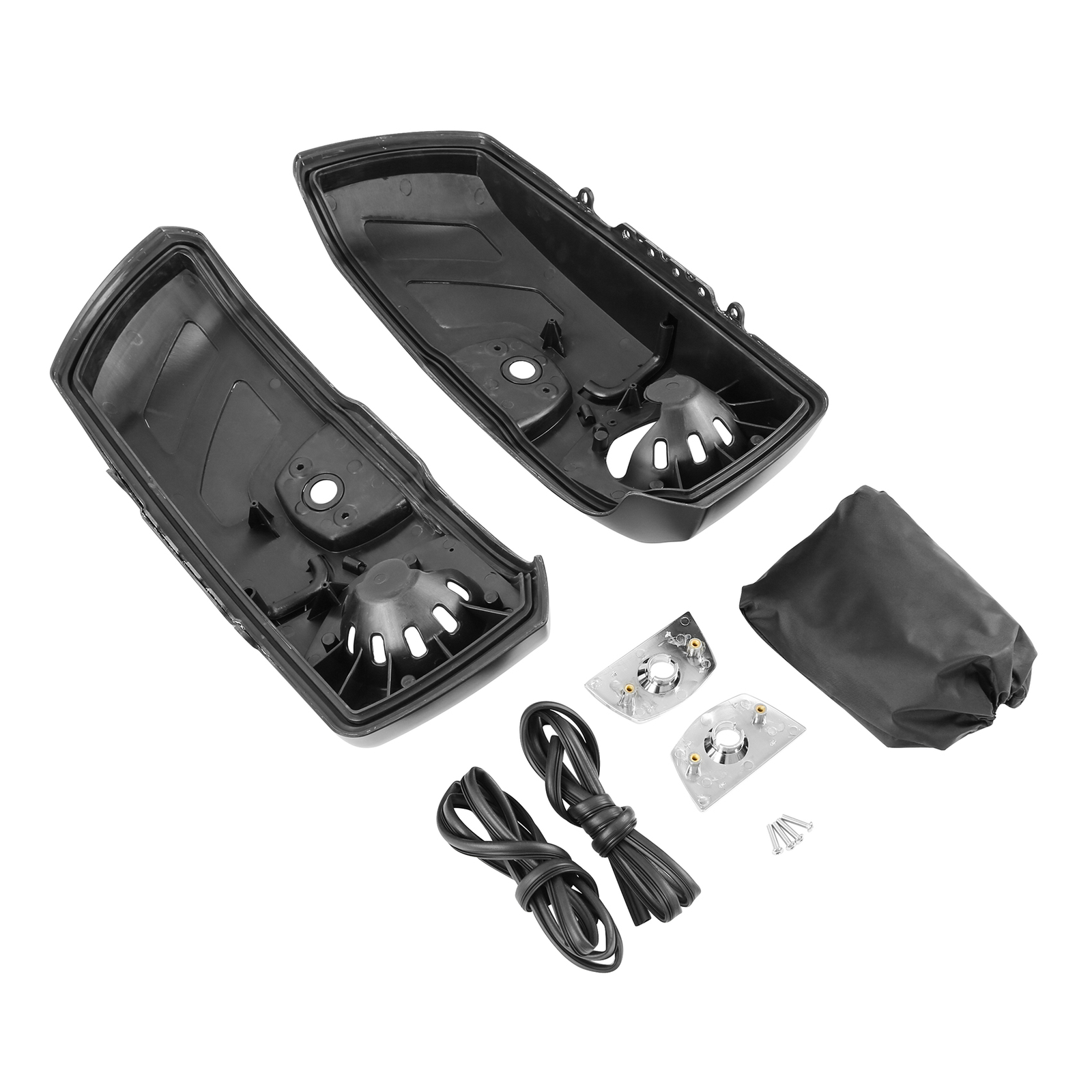 Matte Black Saddlebag Lids Cover Fit For Indian Roadmaster Dark Horse 2020-2025