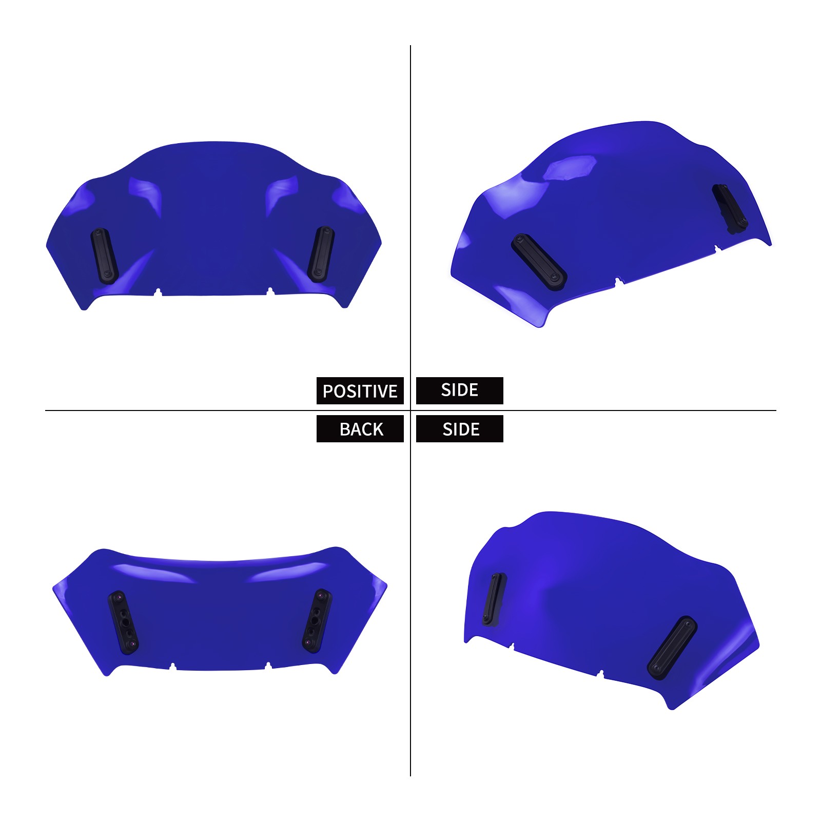 10″ Blue Wave Fairing Windscreen Windshield Fits For Harley Street Glide 2024-25