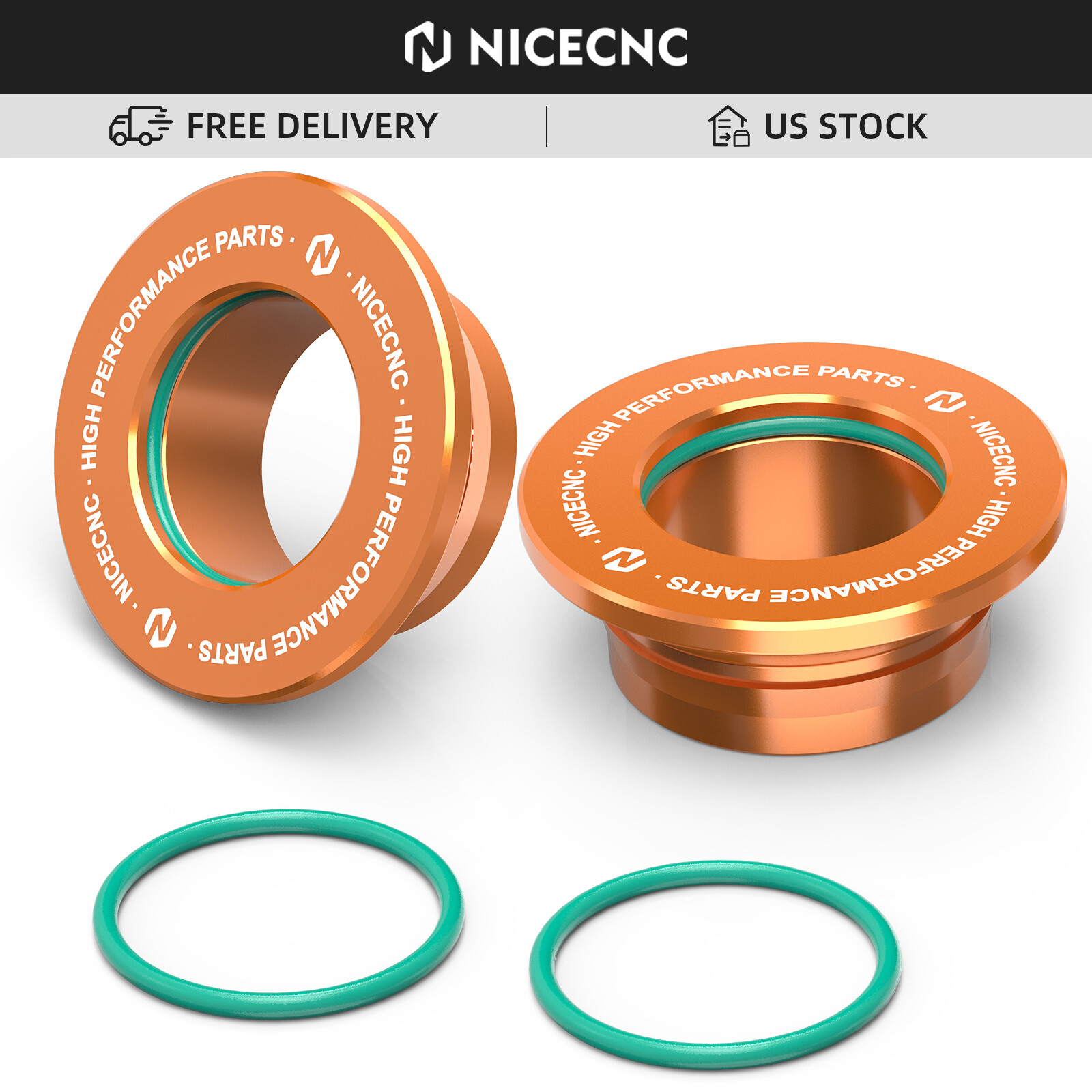 NICECNC Rear Wheel Spacers Upgrade Kit For KTM 125-450 SX/SXF/XC/XCF 2013-2022