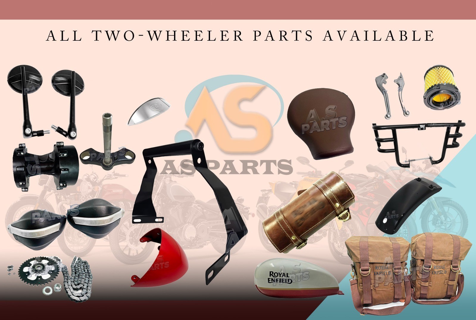 Fits Indian Chief Motorcycles – New Pure Leather Engraved Tool Bag in Tan Color
