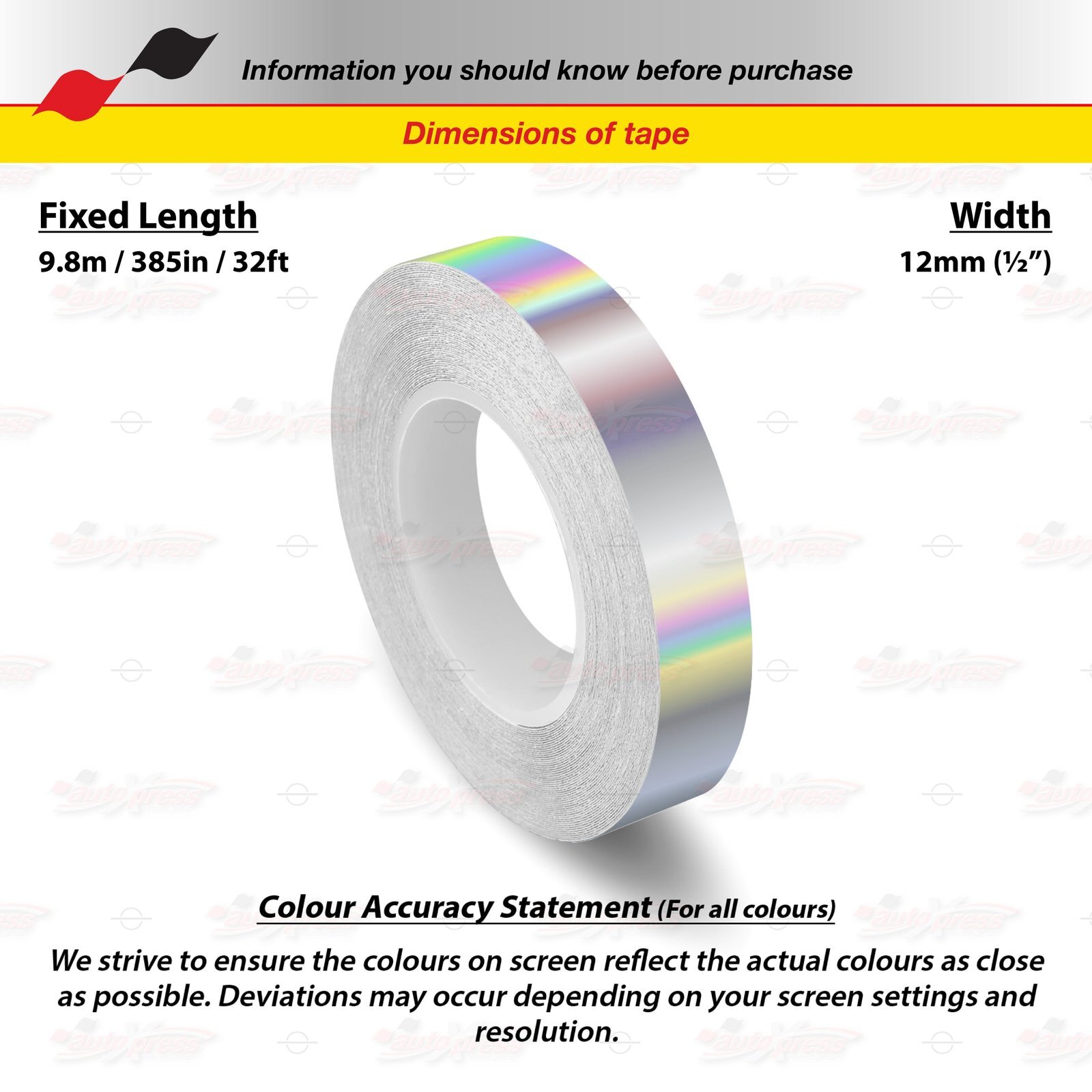 1/2″ Roll Vinyl Pin Stripe DIY Self Adhesive Line Car Tape Decals Stickers 12mm