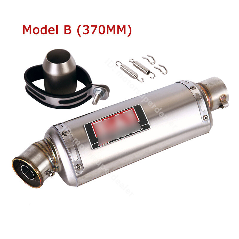 51mm Motorcycle Exhaust Tips Muffler Tail Pipe Long with DB Killer 310/370/440mm