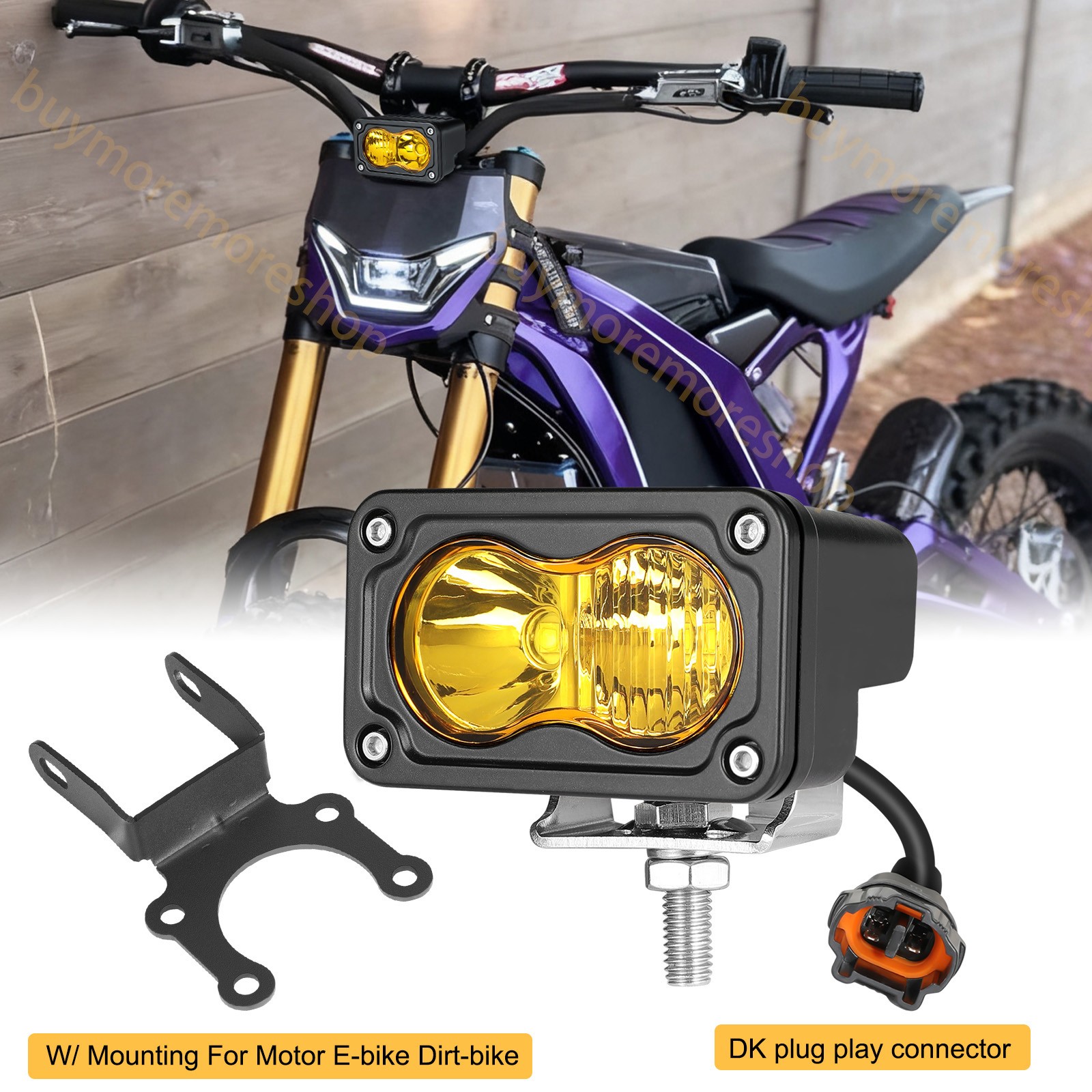 For Sur-Ron Light Bee X 3inch LED Cube Pods Work Light Fog Driving Lamp Mounting