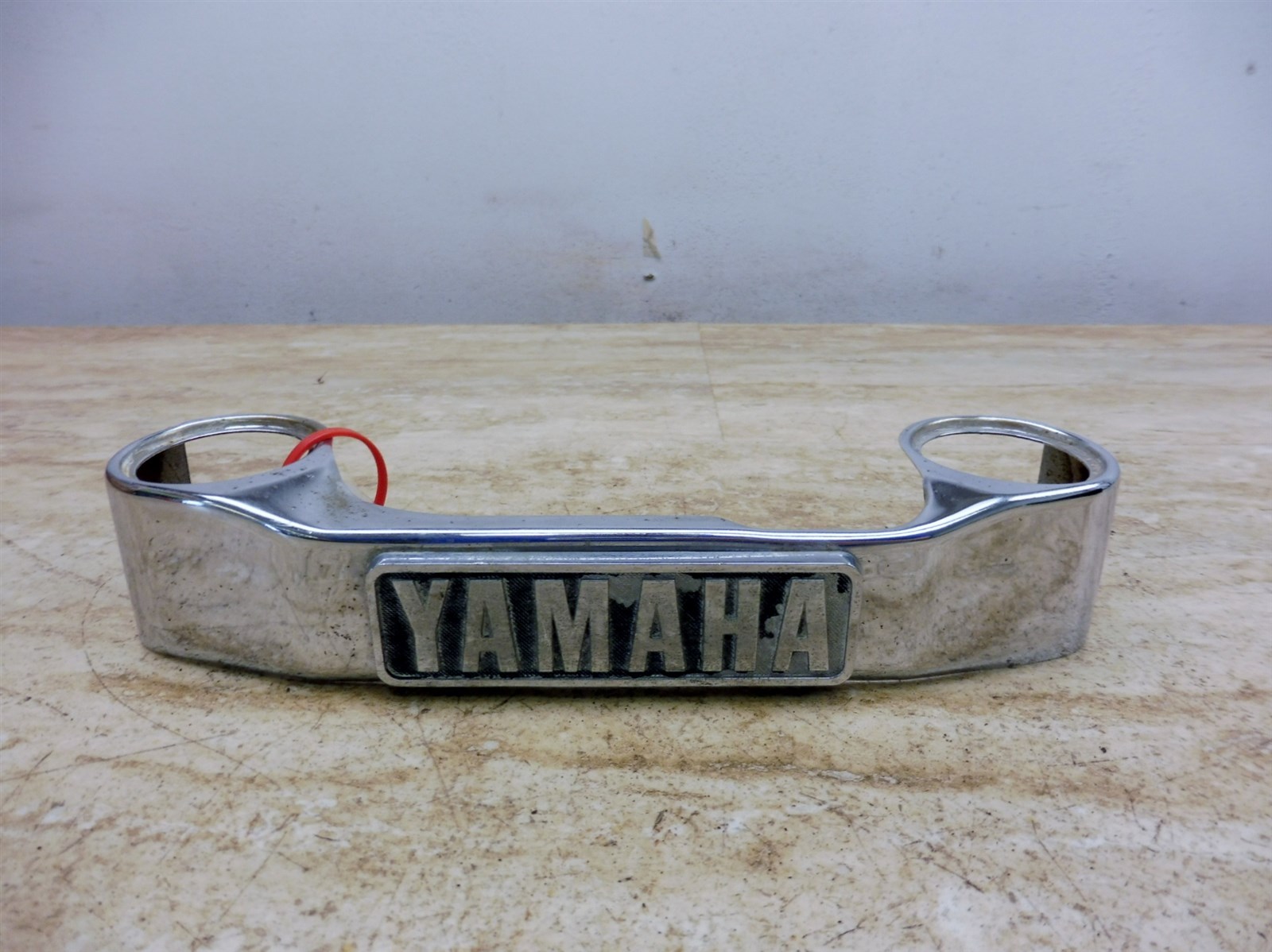 1981 Yamaha XS650 Special XS 650 Y648. front fork trim cover emblem #3