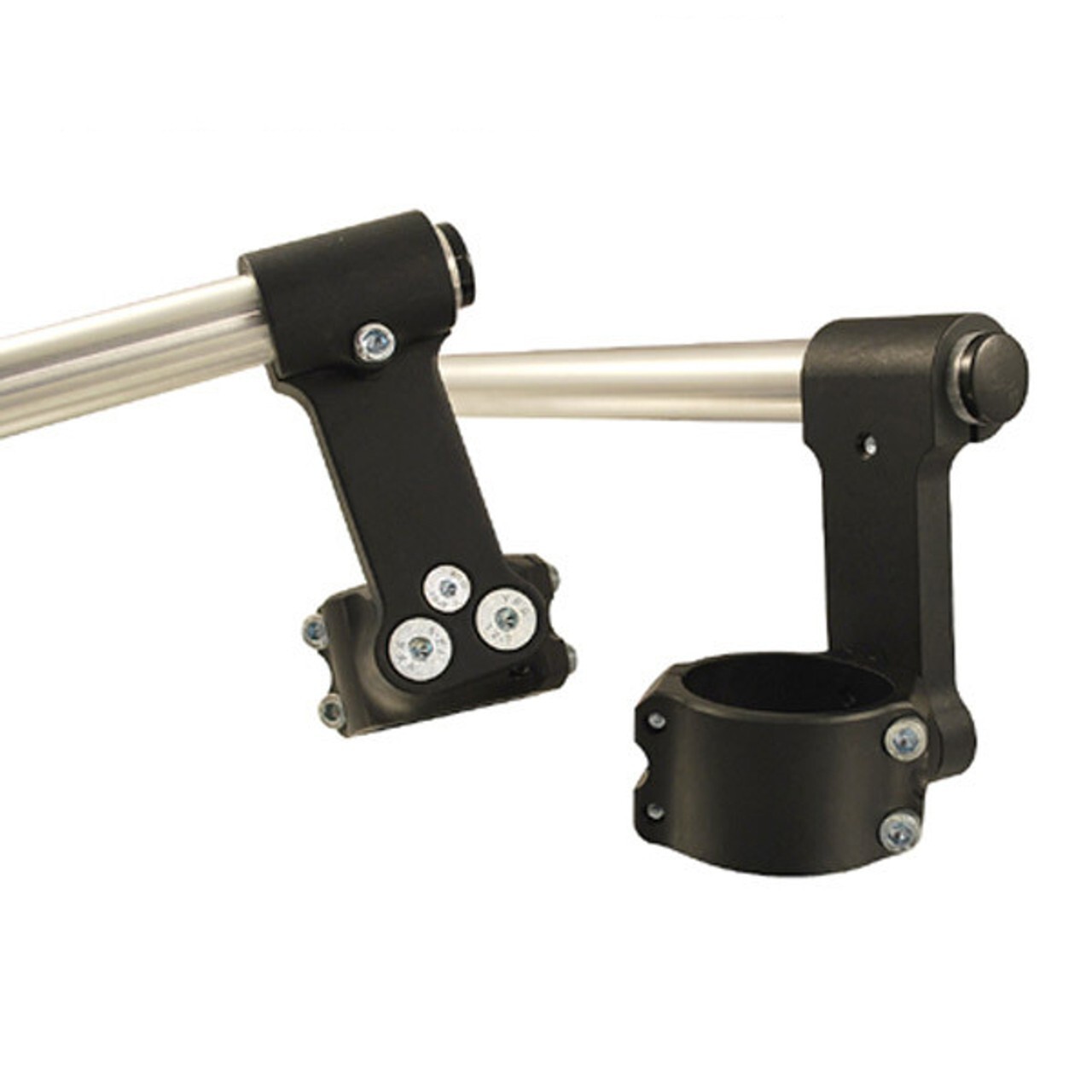 WOODCRAFT RACING 37mm 3 PIECE CLIPON HANDLEBAR KIT WITH 3″ INCH RISE – SILVER