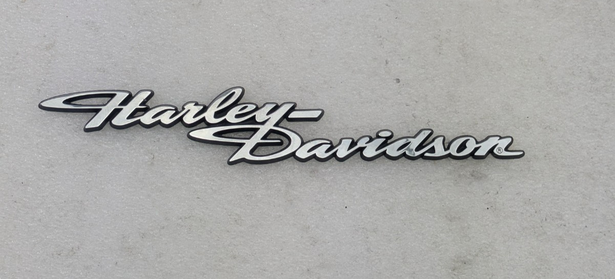 Genuine OEM Harley-Davidson Tri-Glide Trike Trunk Emblem Script Stick On