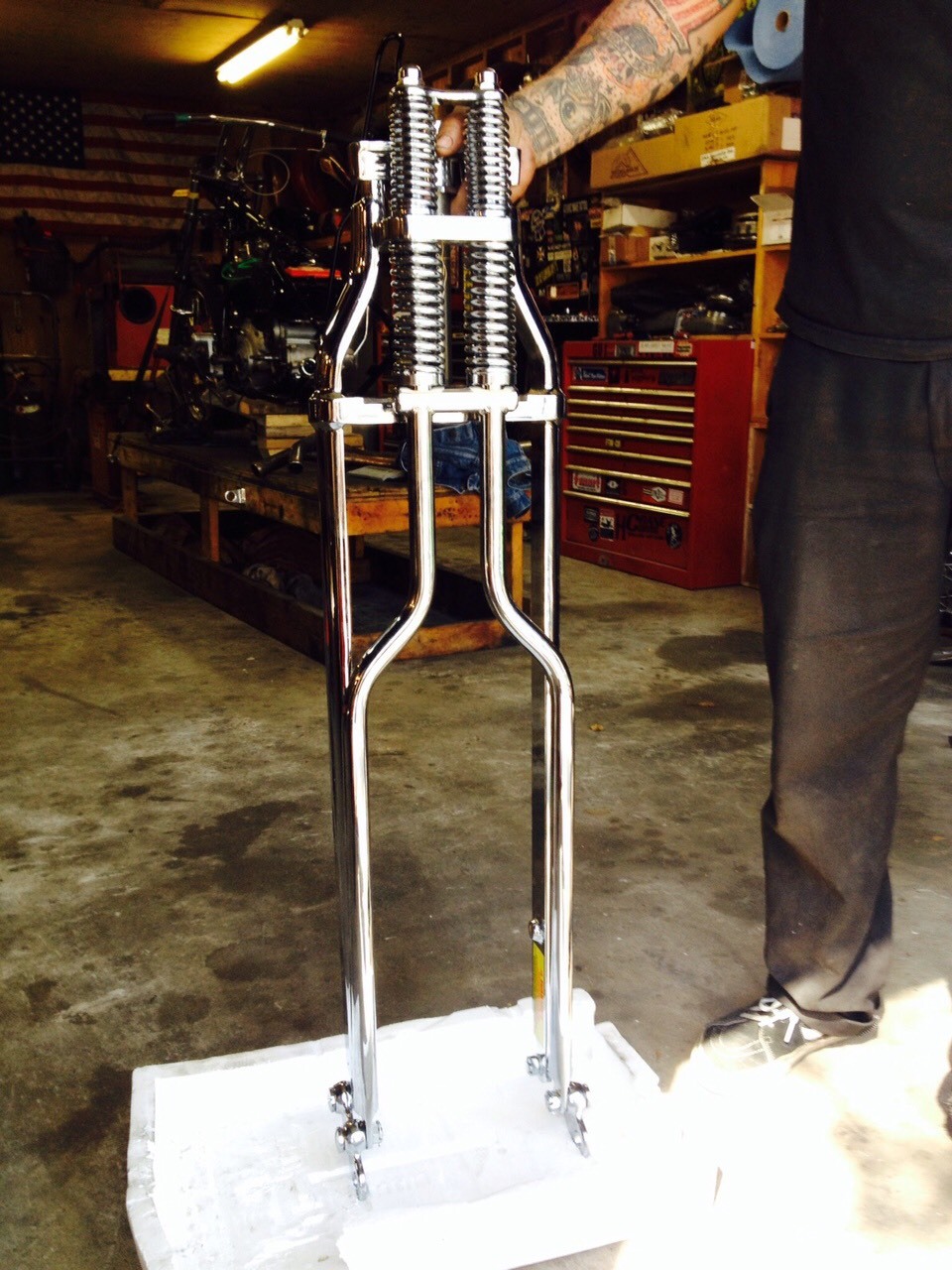 Wishbone Kit DNA Springer Front End Bobber IronHead Xs650 shovelhead fork