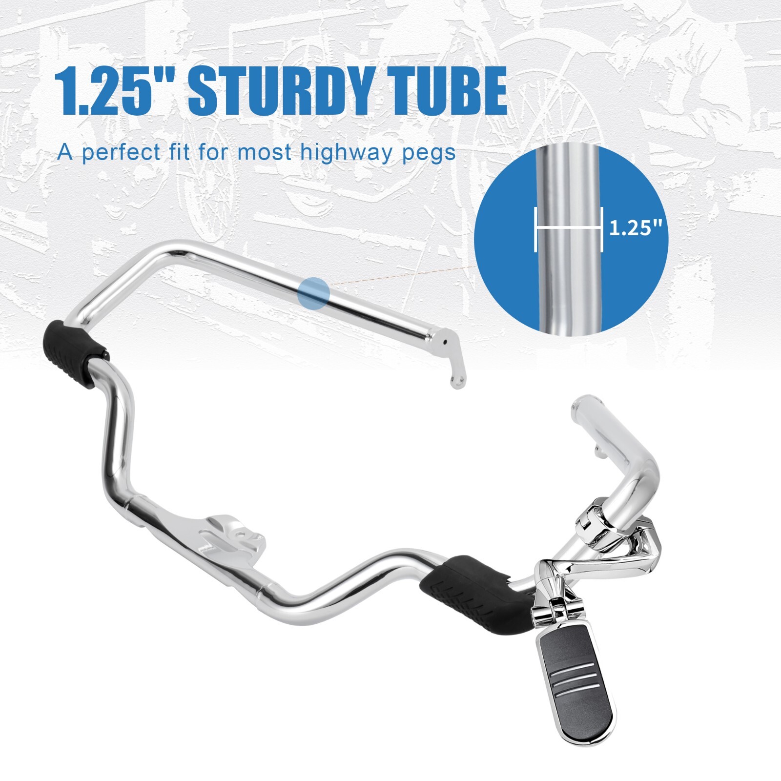 Engine Guard for Harley Softail Fat Boy Street Bob Low Rider 18-up Chrome