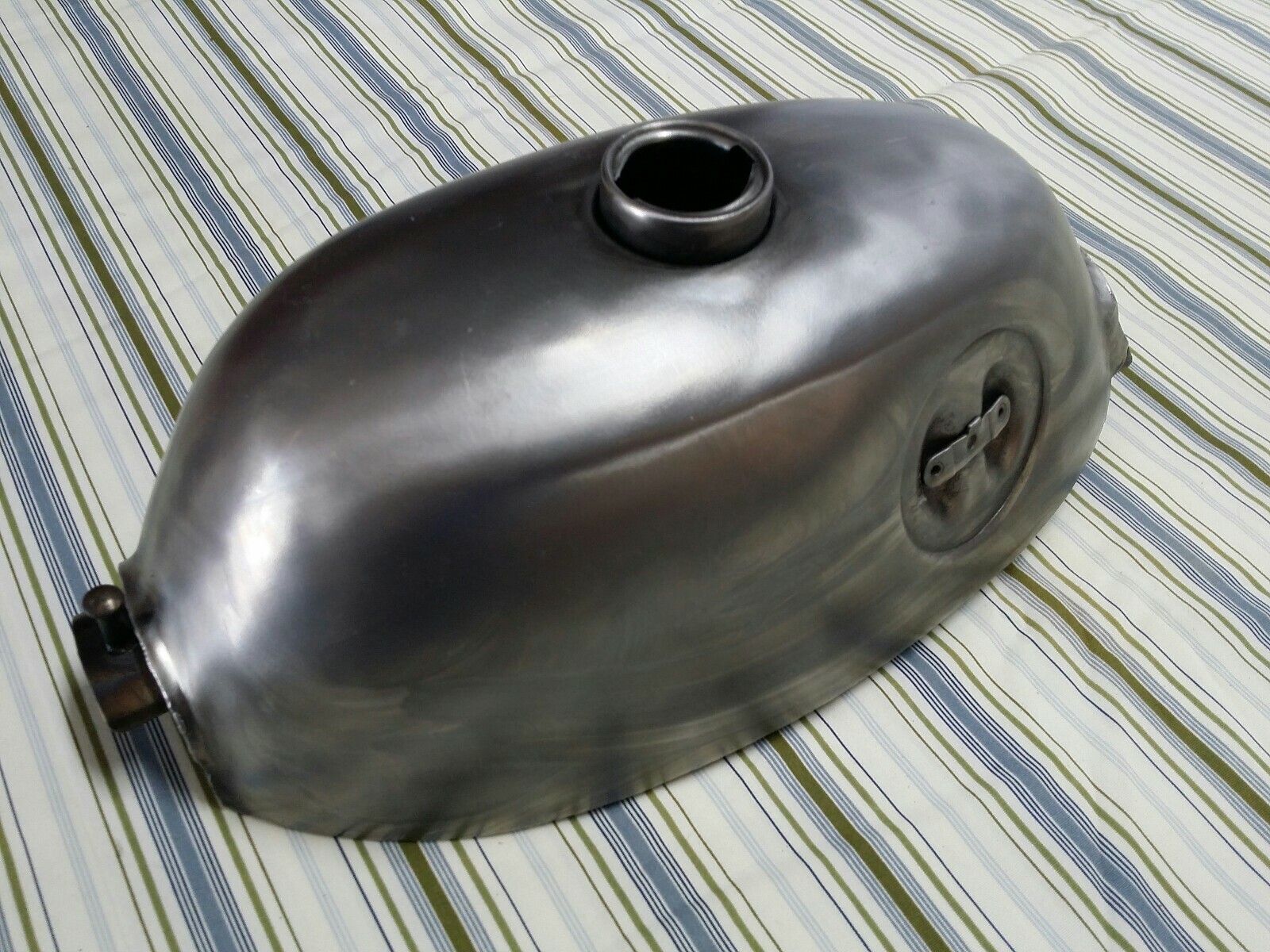 HONDA Z50A 1968 & 1969 GAS TANK PREPRODUCTION BARE METAL. “ROUND EMBLEM”