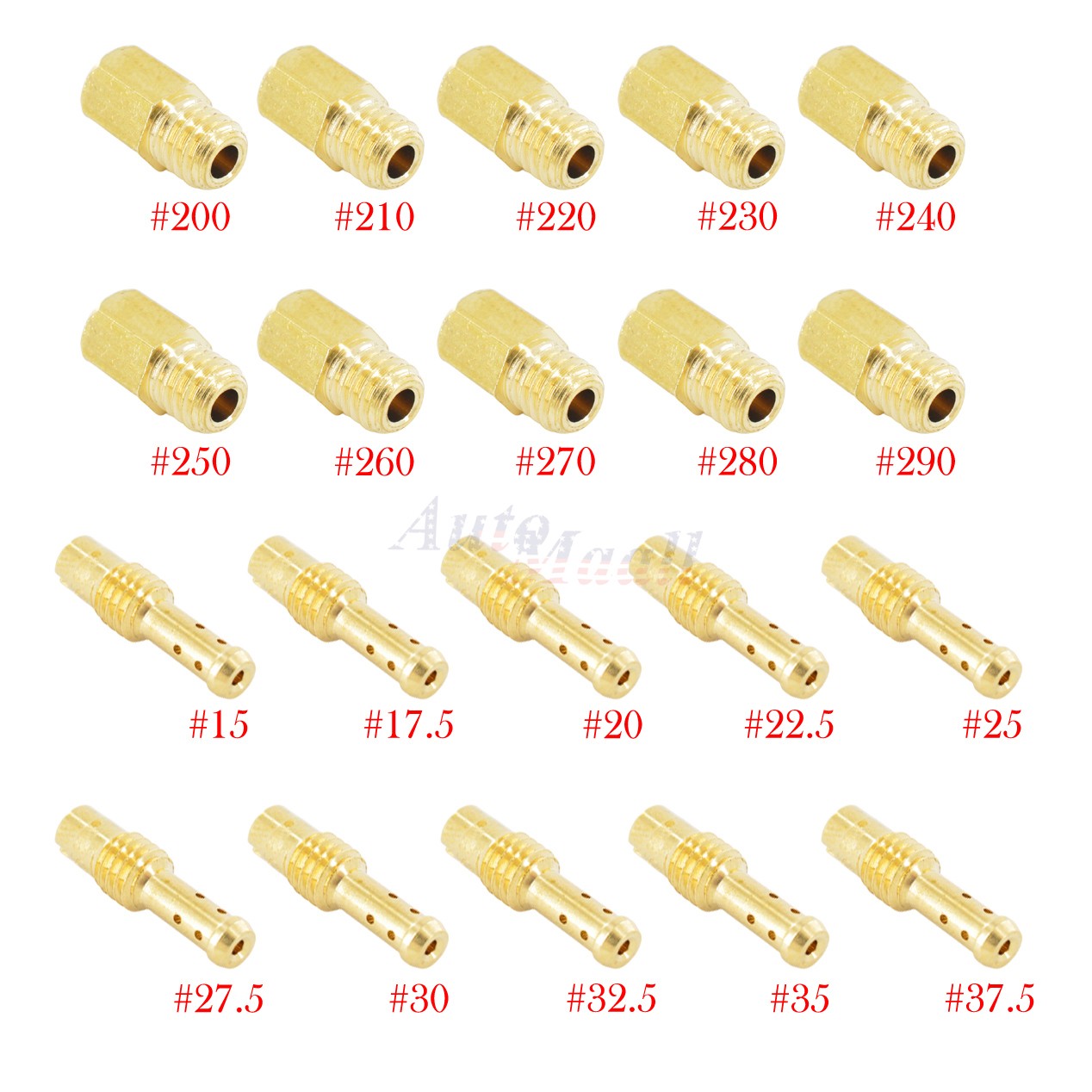 10 X Main Jets + 10 X Pilot Jets For Mikuni TM TMX VM VM22 Carburetor Carb Kit