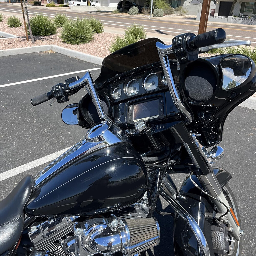 7″Glossy Black Windshield Windscreen For Harley Touring Electra Street Glide 14+