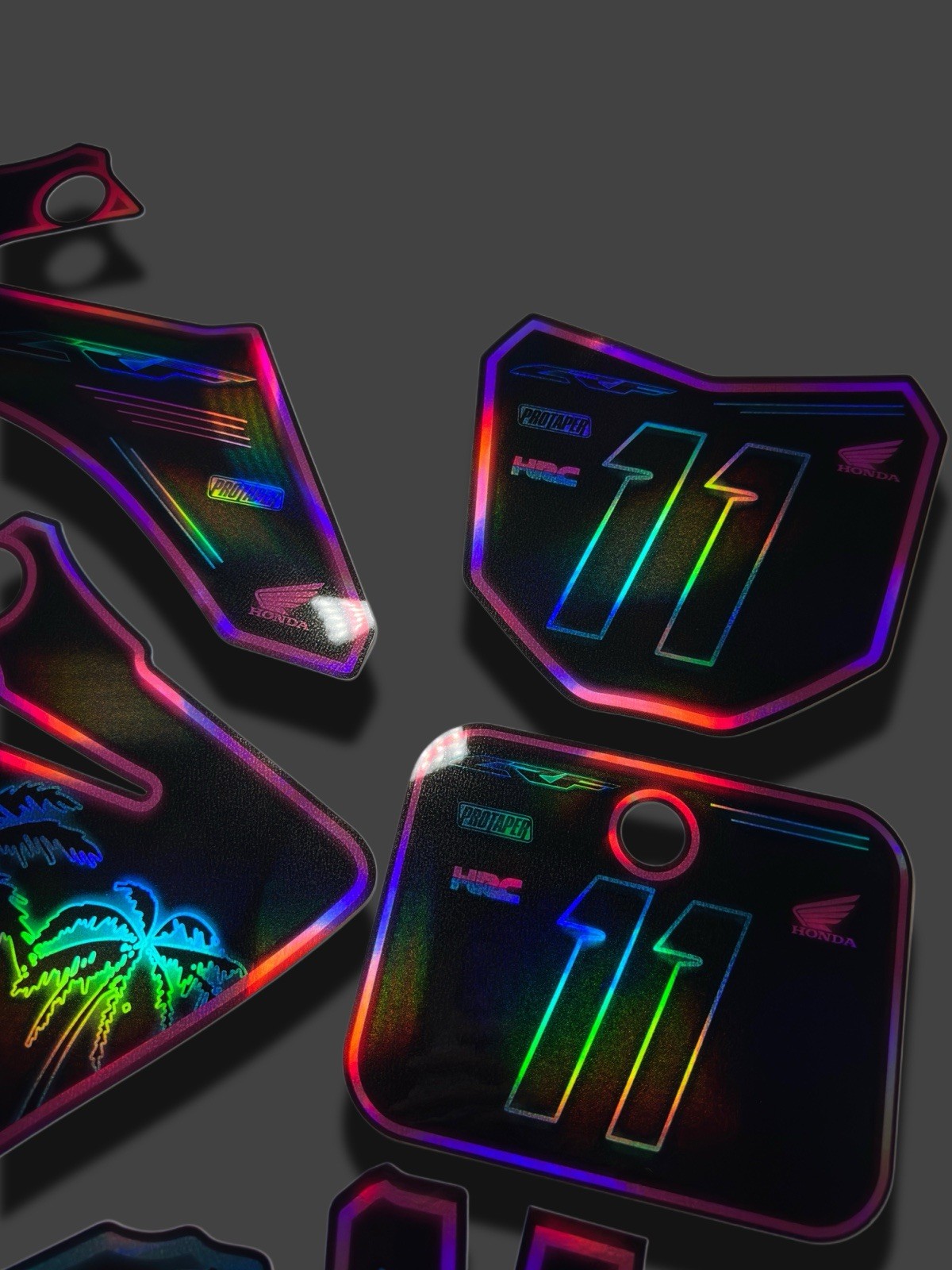 HONDA CRF50 GRAPHICS KIT DECALS THICK & HIGH GLOSS( HOLOGRAPHIC)