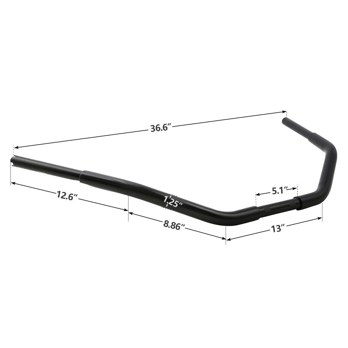 3.5″ Rise Fat HandleBar Fit For Harley Road King Sportster XL Softail Dyna