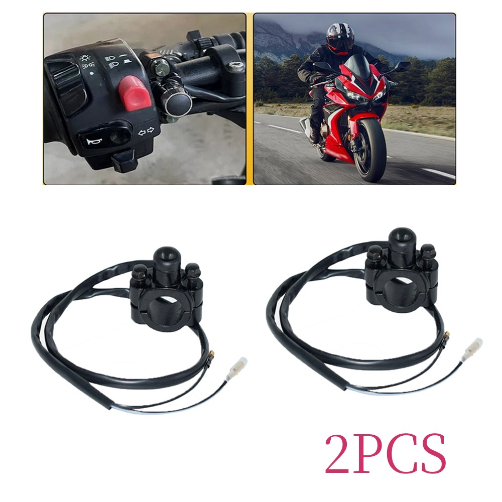 Universal 12V Motorcycle Switch Horn Handlebar Mount Push Button Momentary Start