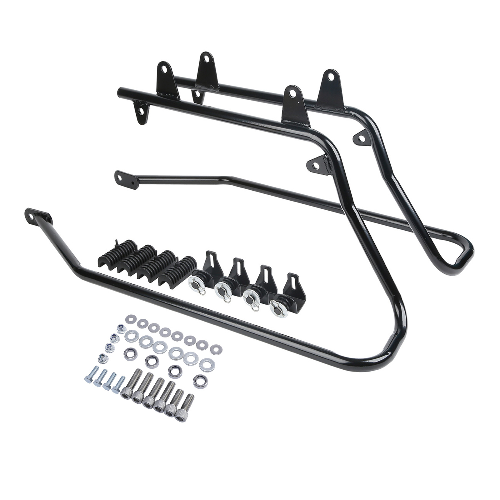 5″ Saddlebag Speaker Lids Bracket Kit Fit For Harley Softail Deluxe 84-17 Black
