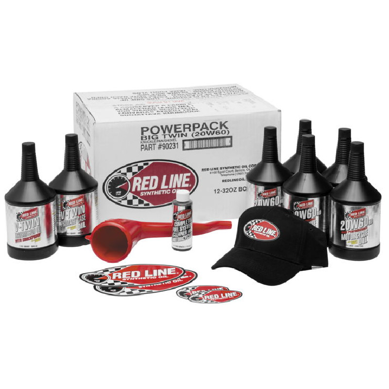 Red Line Big Twin 20W60HD Power Pack Oil Kit New Motorcycle 90231