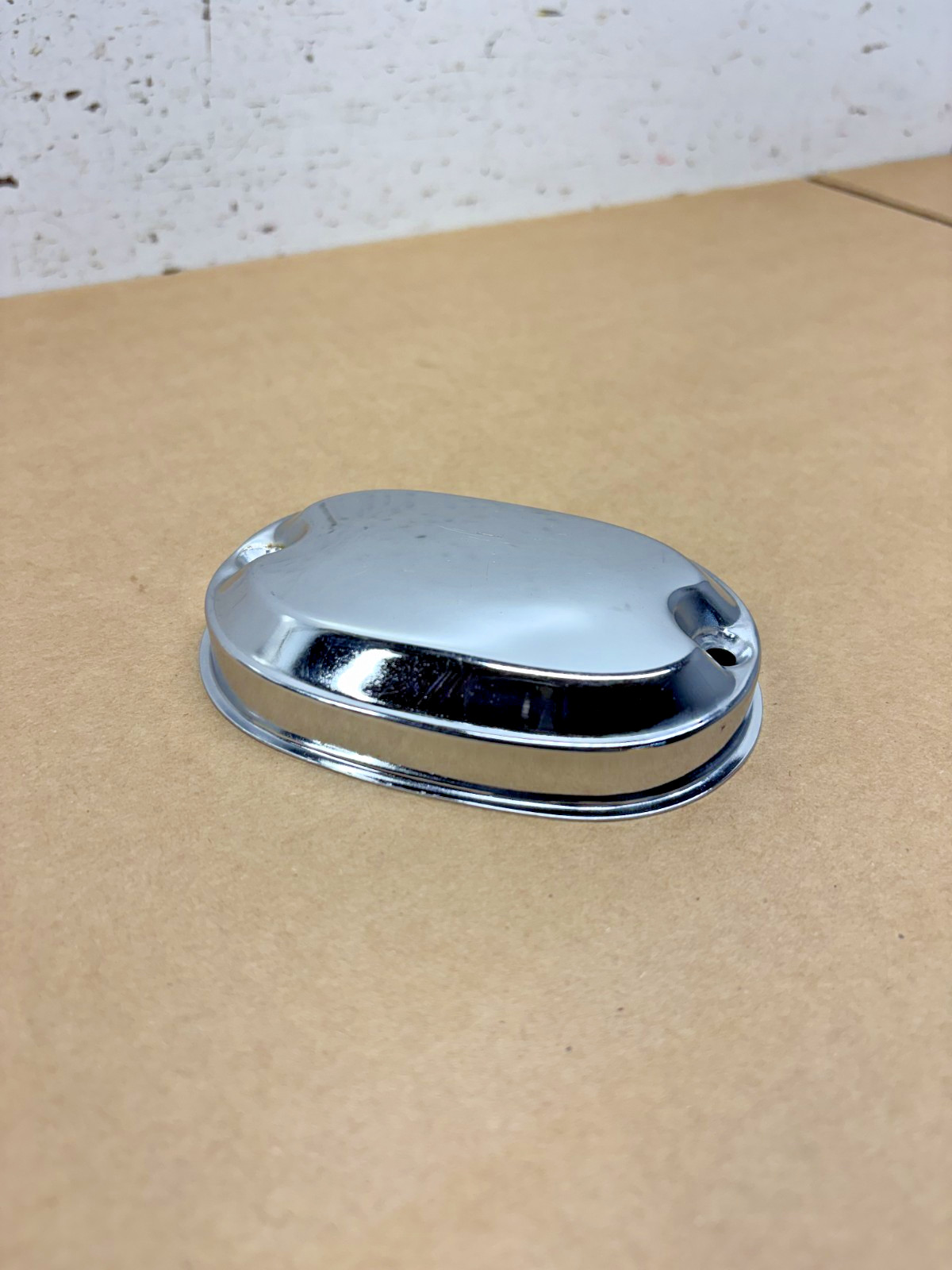 Honda CL350 CB350 Ignition Points Chrome Cover + Hardware / GOOD CHROME (1973)