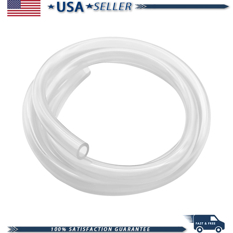 Fuel Line Hose, ID 5mm x OD 8mm Gas Tube, Flexible Rubber Tubing MotColor: White