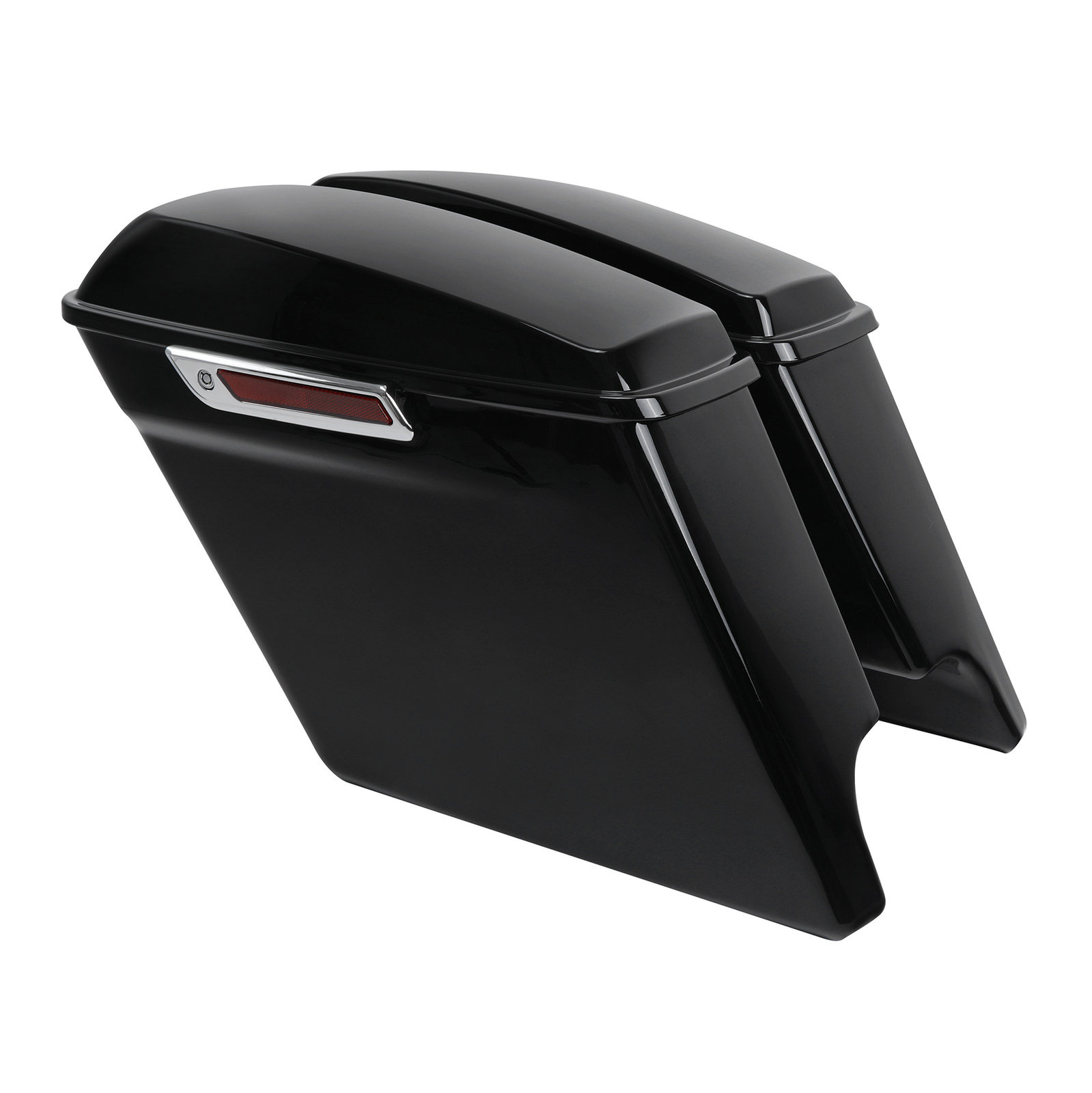 Vivid Black 5″ Stretched Hard Saddlebags Fit For Harley Touring 14-23