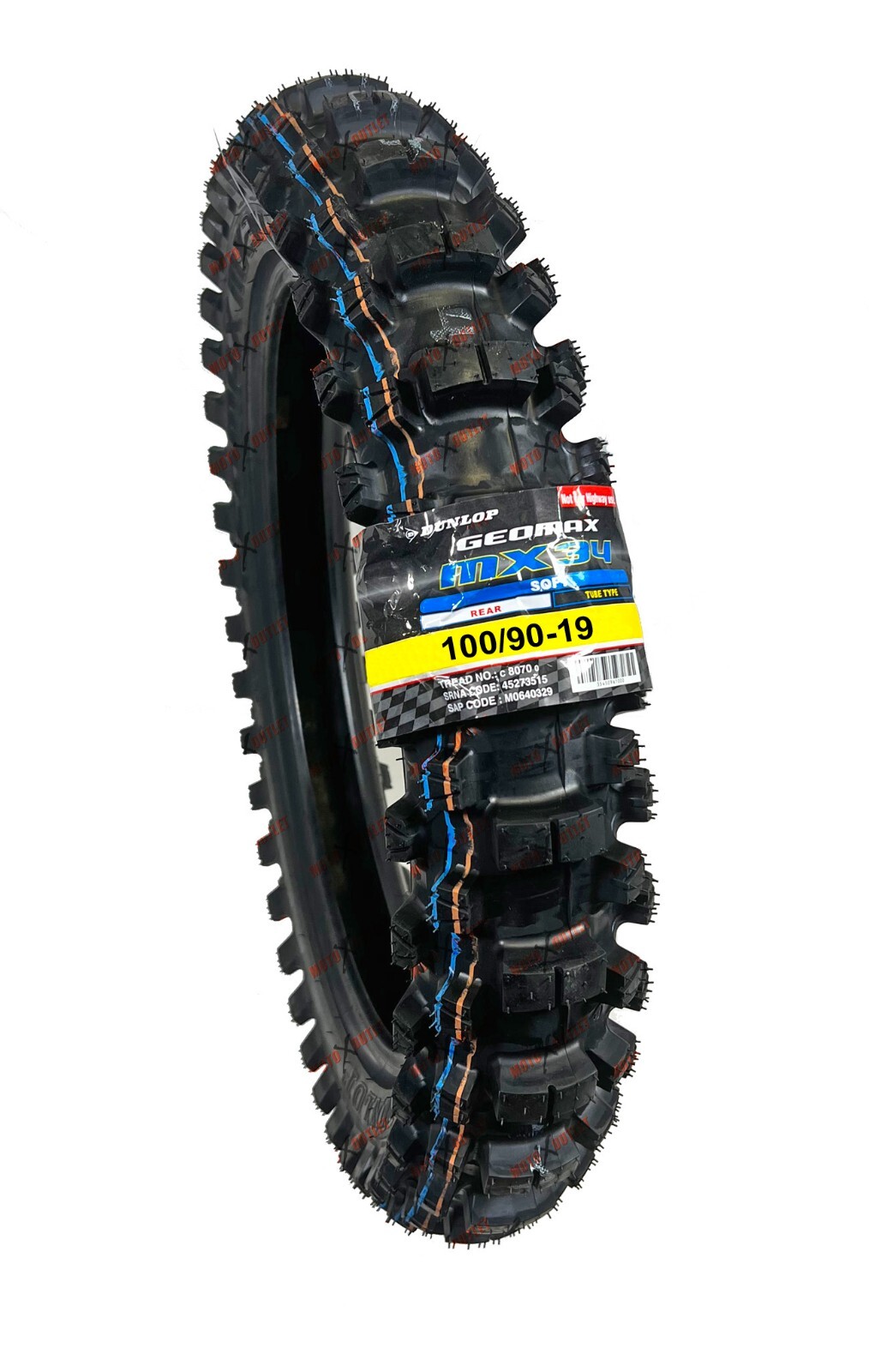 Dunlop MX34 100/90-19 80/100-21 Front Rear Tire Set Dirt Bike MX 34 Motorcycle