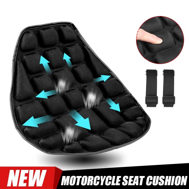 3D 1x Motorcycle Seat Cushion Pressure Relief Pad For Cruiser Touring Saddle USA